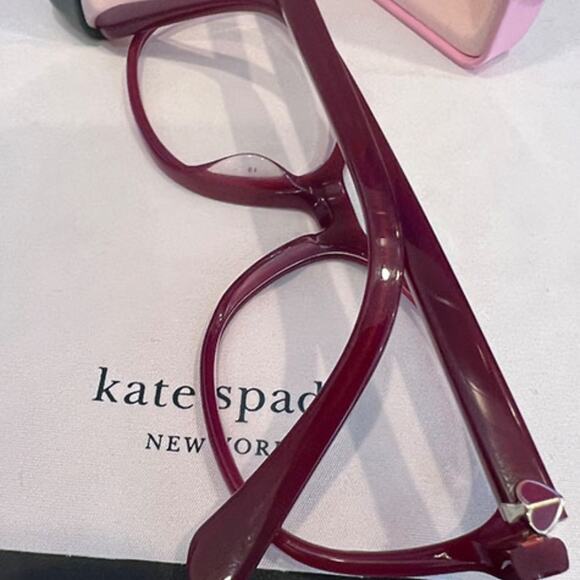 Kate Spade TRULEE/F 06K3 140 Burgundy Gold Eyeglasses - Picture 5 of 7